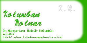 kolumban molnar business card